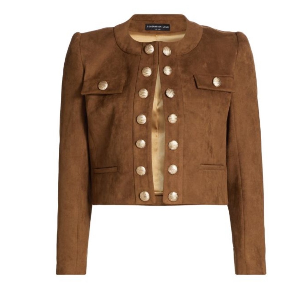🆕 Drop 💧 Brown Suede Cropped Jacket NWT Size: XL 🍁🍂